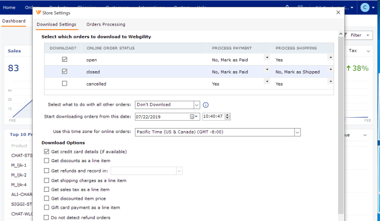 Centralized store settings