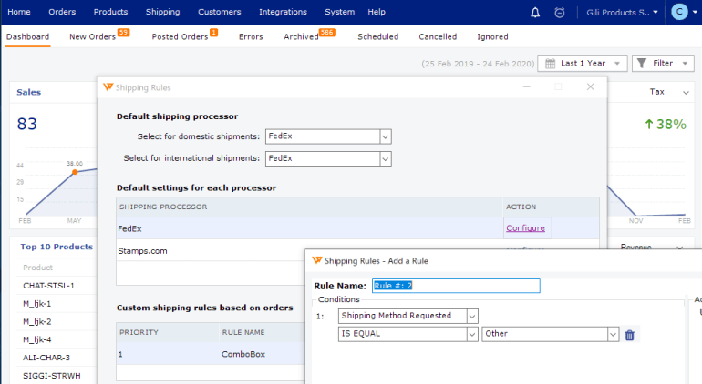 Shipping presets and automation rules
